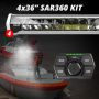 XKGLOW XK-SAR360-2222W XK Glow SAR360 Light Bar Kit Emergency Search and Rescue Light System White (4) 36In
