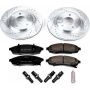 PowerStop K3018 Z23 Daily Driver Carbon-Fiber Ceramic Brake Pad and Drilled & Slotted Rotor Kit