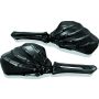 Kuryakyn 1758 Skeleton Hand Mirrors Black/Black