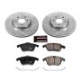 PowerStop K5608 Z23 Daily Driver Carbon-Fiber Ceramic Brake Pad and Drilled & Slotted Rotor Kit