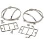 Kentrol 97-06 Jeep Wrangler TJ Euro Light Guard Set 4 Pieces - Polished Silver