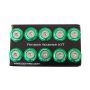 NRG Fender Washer Kit w/Rivets For Plastic (Green) - Set of 10