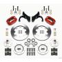 Wilwood 140-12045-R Forged Dynalite Front Kit 12.19in Red 69-70 Impala Drum/Disc 69-82 Vette