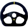 OMP RACING, INC. OMPOD0-1990-071 Super Quadro Steering Wheel Black Spokes Suede