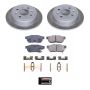 PowerStop SC408 Semi-Coated Rotor and Low-Dust Ceramic Brake Pad Kit