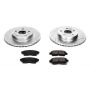 PowerStop K3163 Z23 Daily Driver Carbon-Fiber Ceramic Brake Pad and Drilled & Slotted Rotor Kit