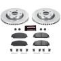 PowerStop K5526 Z23 Daily Driver Carbon-Fiber Ceramic Brake Pad and Drilled & Slotted Rotor Kit