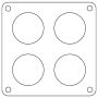 Cometic Gasket C15239 Cometic Holley 4500 Dominator .047in Fiber Carburetor Gasket - 1.75in Holes - 4-Hole