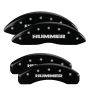 MGP 52002SHUMBK 4 Caliper Covers Engraved Front & Rear Hummer Black finish silver ch