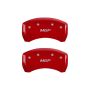 MGP 10203RMGPRD Rear set 2 Caliper Covers Engraved Rear  Red finish silver ch