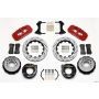 Wilwood 140-10941-DR AERO4 Rear P-Brake Kit 14.00in Drilled Red Chevy C-10 2.42 Offset 5-lug