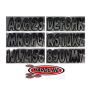 Hardline CHBKG200 Boat Lettering Registration Kit 3 in. - 200 Chrome/Black