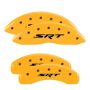 MGP 4 Caliper Covers Engraved Front & Rear Srt Yellow Finish Black Char 2006 Jeep Commander