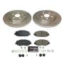 PowerStop K8328 Z23 Daily Driver Carbon-Fiber Ceramic Brake Pad and Drilled & Slotted Rotor Kit