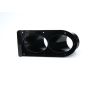 SCHOENFELD SCH350TSB-45-2 Pipe Shield Black Dual Outlet 3-1/2in 45 Degree