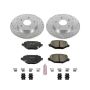 PowerStop K6544 Z23 Daily Driver Carbon-Fiber Ceramic Brake Pad and Drilled & Slotted Rotor Kit