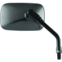BikeMaster 600007 Mini Rectangle Mirror 10mm - Carbon Fiber - Each