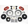 Wilwood 140-9219-DR Narrow Superlite 4R Rear P-Brk Kit 12.88in Drill Red Big Ford New Style 2.50in Offset