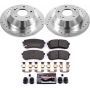 PowerStop K7213 Z23 Daily Driver Carbon-Fiber Ceramic Brake Pad and Drilled & Slotted Rotor Kit