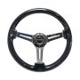 NRG RST-018BSB-BK Reinforced Steering Wheel (350mm / 3in. Deep) Black Multi Color Flake Wood w/ Black Matte Center