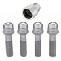 McGard Wheel Lock Bolt Set - 4pk. (Radius Seat) M14X1.5 / 17mm Hex / 45.0mm Shank Length - Chrome