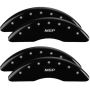 MGP 55007SMGPBK 4 Caliper Covers Engraved Front & Rear 2019+ Ram 2500/3500 Black Finish Silver  Logo