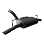 CORSA Performance 21015BLK Corsa 2018-2024 Jeep Wrangler JL 2.5in Dual Rear Turn Down Exit Black Touring Axle-Back Exhaust