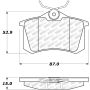 Stoptech 305.03400 Street Select Brake Pads - Rear