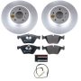 PowerStop ESK5694 Genuine Geomet Coated Rotors, ECE-R90 Brake Pads + Hardware Kit