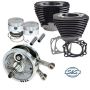 S&S Cycle 91-7661 84-99 BT 96in Sidewinder Big Bore Stroker Kit - Wrinkle Black