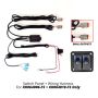 XKGLOW XK064-WIRE-2OP XK Glow 2 Button Switch Panel + 2 Output Wire for Fog Strobe Combo
