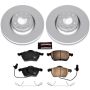 PowerStop CRK636 Genuine Geomet Coated Rotor and Carbon-Fiber Ceramic Brake Pad Kit