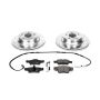 PowerStop K5323 Z23 Daily Driver Carbon-Fiber Ceramic Brake Pad and Drilled & Slotted Rotor Kit