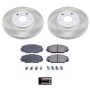 PowerStop SC3054 Semi-Coated Rotor and Low-Dust Ceramic Brake Pad Kit