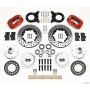 Wilwood 140-13343-DR Dynapro Dust-Boot Front Kit 11.00in Dril Red 1965-1969 Mustang Disc & Drum Spindle