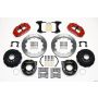 Wilwood 140-9220-R Narrow Superlite 4R Rear P-Brk Kit 12.88in Red Small Ford 2.50in Offset