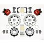 Wilwood 140-11900-DR Combination Parking Brake Rear Kit 11.75in Drilled Red 2011 Fiesta Rear