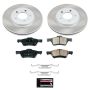 PowerStop SC5572 Semi-Coated Rotor and Low-Dust Ceramic Brake Pad Kit