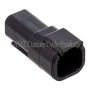 NAMZ MDR-4B Deutsch DTM 4-Position Receptacle w/4 Stamped Terminals & Wedgelock - Black (HD 74104-98BK)