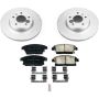 PowerStop CRK6386 Genuine Geomet Coated Rotor and Low-Dust Ceramic Brake Pad Kit