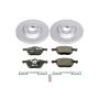 PowerStop ESK4575 Genuine Geomet Coated Rotors, ECE-R90 Brake Pads + Hardware Kit