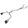 AWE Tuning 3020-43109 19-23 Audi C8 S6/S7 2.9T V6 AWD Track Edition Exhaust - Diamond Black Tips