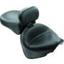 Mustang Motorcycle 79221 Mustang 99-11 Yamaha V-Star 1100 Custom Wide Touring 2PC Seat w/Driver Backrest - Black