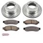 PowerStop K5579-36 Z36 Truck and SUV Carbon-Fiber Ceramic Brake Pad and Drilled & Slotted Rotor Kit