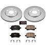 PowerStop CRK1617 Genuine Geomet Coated Rotor and Low-Dust Ceramic Brake Pad Kit
