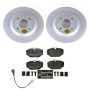 PowerStop ESK3008 Genuine Geomet Coated Rotors, ECE-R90 Brake Pads + Hardware Kit