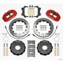 Wilwood 140-12789-DR Narrow Superlite 6R Front Hat Kit 12.88in Drill Red 06-12 Volkswagen GTI w/ Lines