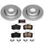 PowerStop CRK4847 Genuine Geomet Coated Rotor and Carbon-Fiber Ceramic Brake Pad Kit
