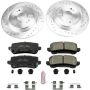PowerStop K6952 Z23 Daily Driver Carbon-Fiber Ceramic Brake Pad and Drilled & Slotted Rotor Kit