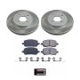 PowerStop SC1604 Semi-Coated Rotor and Low-Dust Ceramic Brake Pad Kit